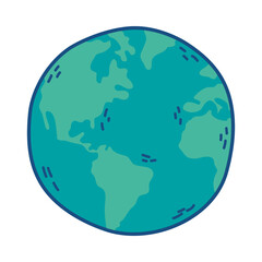Obraz premium world planet earth isolated icon