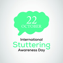 Vector illustration on the theme of International Stuttering awareness day observed each year on October 22 across the globe.