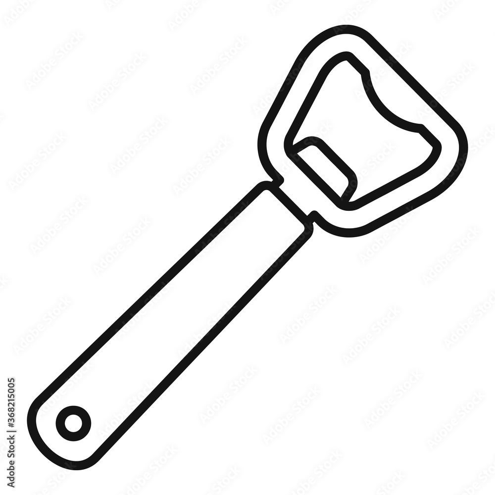 Poster tool bottle-opener icon. outline tool bottle-opener vector icon for web design isolated on white bac