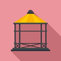 Arbor gazebo icon. Flat illustration of arbor gazebo vector icon for web design