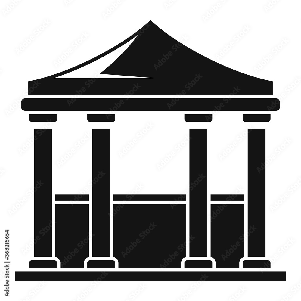 Poster architecture gazebo icon. simple illustration of architecture gazebo vector icon for web design isol