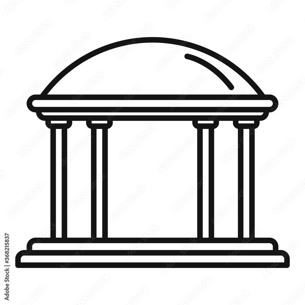 Aufkleber gazebo icon. outline gazebo vector icon for web design isolated on white background