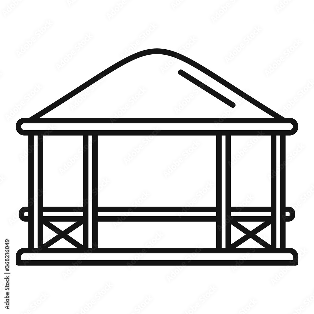 Poster architecture gazebo icon. outline architecture gazebo vector icon for web design isolated on white b