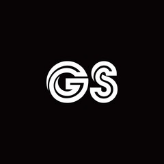 GS monogram logo with abstract line
