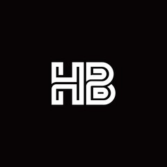 HB monogram logo with abstract line