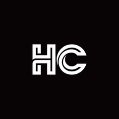 HC monogram logo with abstract line