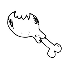Chicken Meat Hand Drawn Illustration