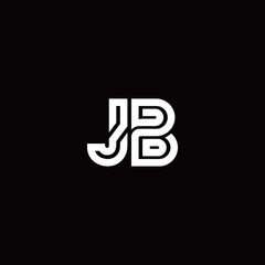JB monogram logo with abstract line