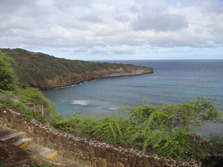 Fototapeta na wymiar Hawaii rocky coastline and ocean