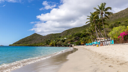 The Caribbean beach in Sainte Anne Martinique