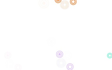 Light Multicolor vector background with bubbles.