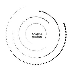 Halftone dots in circle form. Circular Music equalizer . Audio waves . Sound frequency . round logo . vector dotted frame . design element