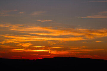 sunset over the mountains