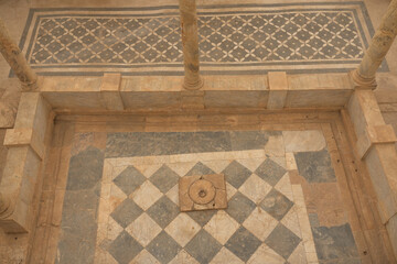 The ancient city of Ephesus, which is also on the list of world cultural heritage.Celsus Library is one of the most beautiful structures in Ephesus. Ancient ruins in Ephesus.Mosaic in Hillside Houses. © yusuf