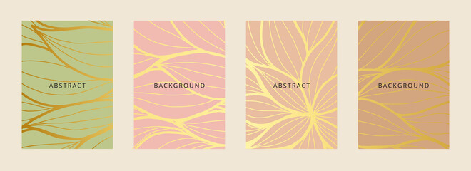 Social media banners, a beautiful leaf, and flower set of social media post templates with minimal abstract organic shapes composition can be used also card, cover, Vector illustration.