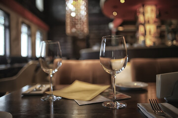 concept alcohol glass / beautiful glass, wine restaurant tasting aged wine
