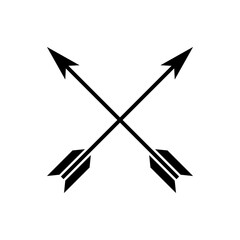 Arrows. Medieval icon of crossed arrows.
