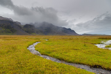 View of the Skaftafell Glacier, southeast Iceland.