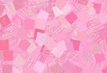 Light Pink, Yellow vector texture with poly style with circles, cubes.