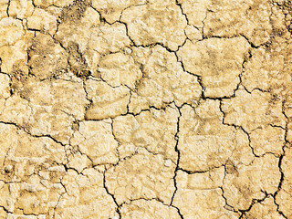 Textured background of dry cracked earth surface. drought in summer