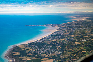 Mont saint Michel et granville vus du ciel