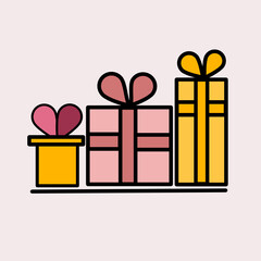 vector illustration of gift boxes