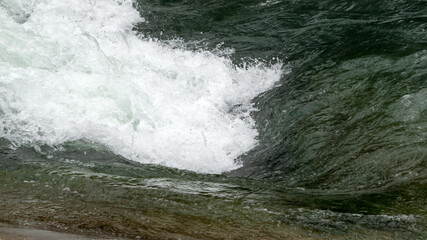 water flowing over rocks