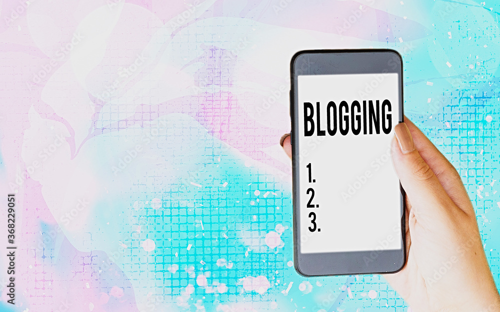 Aufkleber word writing text blogging. business photo showcasing write something that contains online an indivi