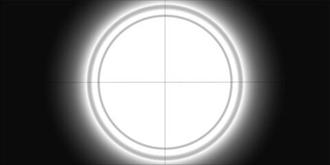 Blank Number cinema movie countdown introduction screen in black and white. Panorama banner for business movie concepts.	