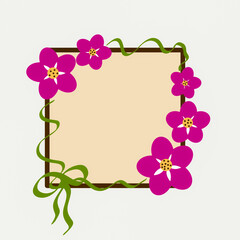 frame with flowers