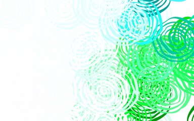 Light Blue, Green vector natural background with roses.