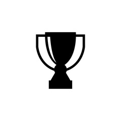 Gold Trophy Cup, Winner Award Prize. Flat Vector Icon illustration. Simple black symbol on white background. Gold Trophy Cup, Winner Award Prize sign design template for web and mobile UI element.