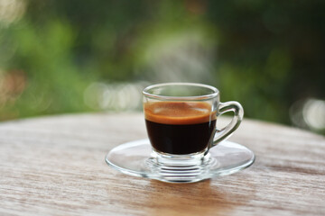 
Black coffee is a delicious hot coffee.