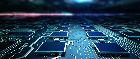 Technology background/Abstract technology background made of different element printed circuit board.  Printed circuit board in the server executes the data. 