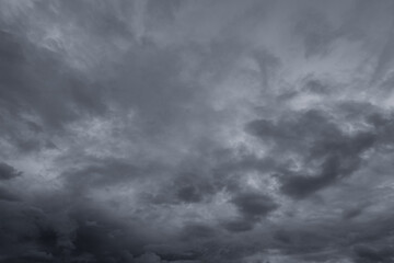 Dark dramatic sky and clouds. Background for death and sad concept. Halloween day background. Thunder and storm sky. Sad and moody sky. Nature background. Dead abstract background. Cloudscape.
