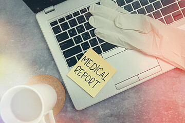 Conceptual hand writing showing Medical Report. Concept meaning report of the results of a medical...