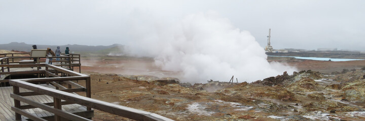 Fototapeta premium Iceland Gunnuhver Geothermal