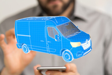 logistics and delivery concept digital 3d.