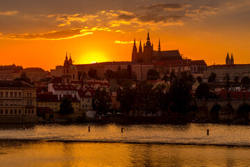Obraz premium Panorama of old Prague