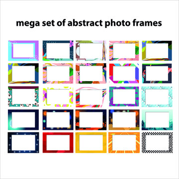 Set of abstract frames for photos. Photo frame concept