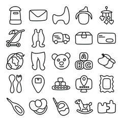 
Pack Of Childhood line Icons 
