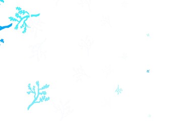 Light BLUE vector abstract backdrop with sakura.