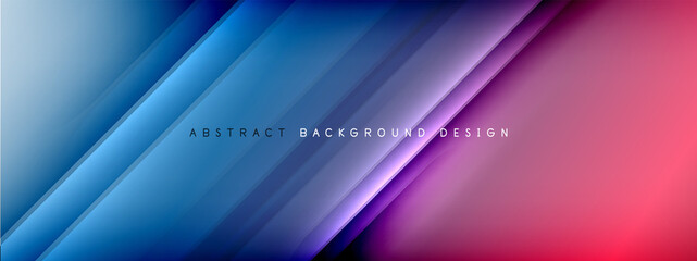 Motion concept neon shiny lines on liquid color gradients abstract backgrounds. Dynamic shadows and lights templates for text