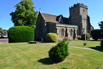 An English church in summertime.