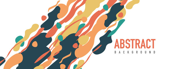 Trendy liquid style shapes abstract design, dynamic vector background for placards, brochures, posters, web landing pages, covers or banners