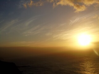 sunset over the sea