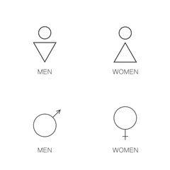 Female and male character set. Gender signs. Vector illustration
