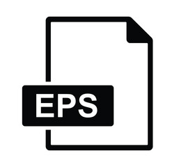 EPS file document icon. Download EPS button icon isolated, EPS file symbol