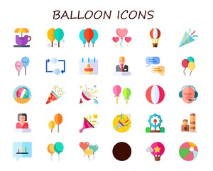 balloon icon set