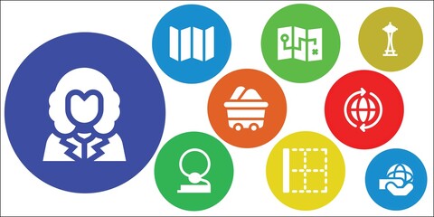 Modern Simple Set of america Vector filled Icons